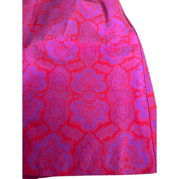 J.Crew Women's fuchsia pink Silk Blend Paisley Print Strapless Mini Dress - Picture 8 of 11